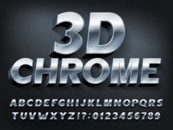 Steel Chrome Metal Letter